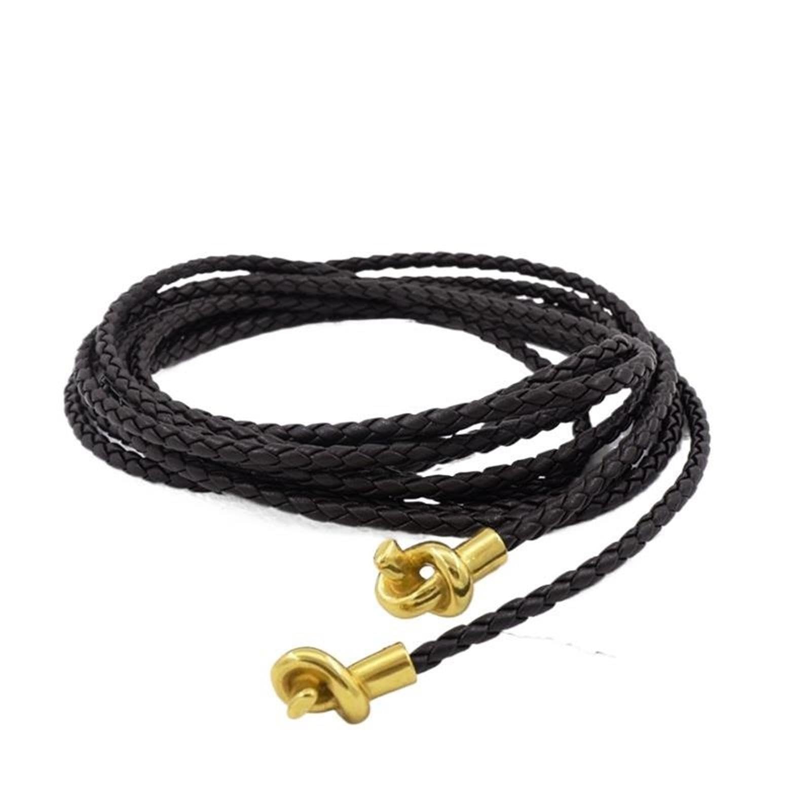 Cuerda tejida for cintura con colgante de nudo dorado