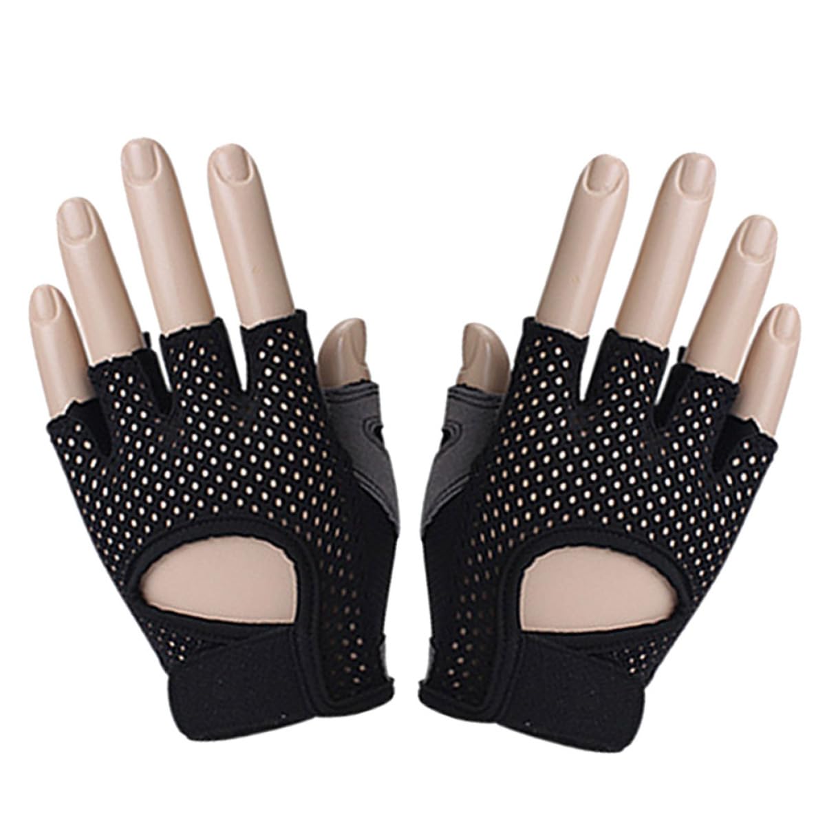 BESPORTBLE 3piezas Guantes De Entrenamiento para Mujeres Dedo Guantes Antideslizantes para Levantamiento De Pesas y Ejercicio Gimnasio Negro Talla s