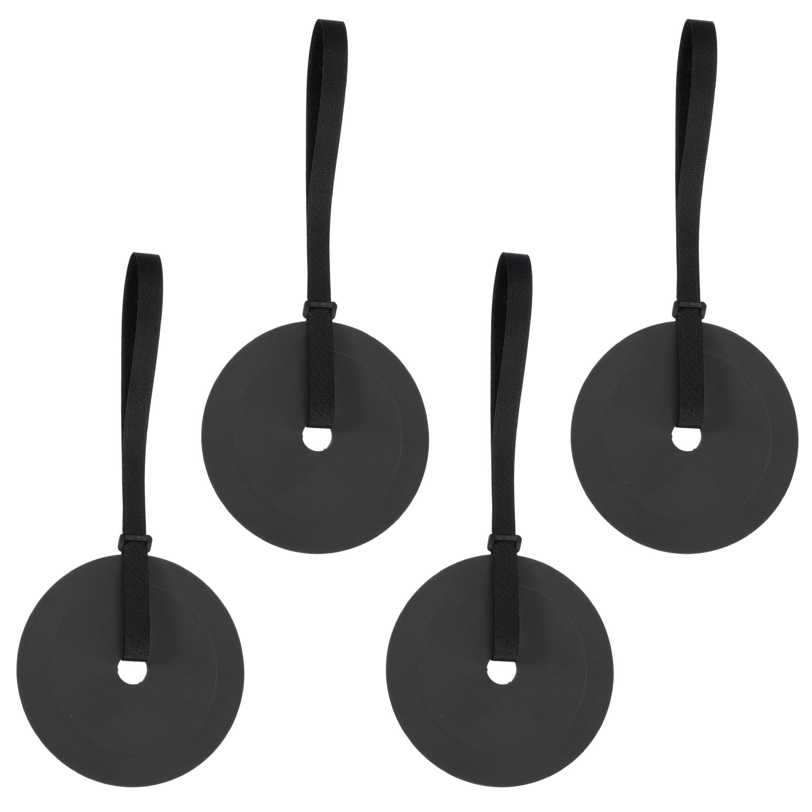 YELARXI Soccer Goal Target, Agility Hockey Shooting Goal Target Discs with 4 Straps Training Equipment, 4 Pcs & Rubber & Black -Fit For(Lacrosse Football Soccer Baseball Practice Accuracy — image 1
