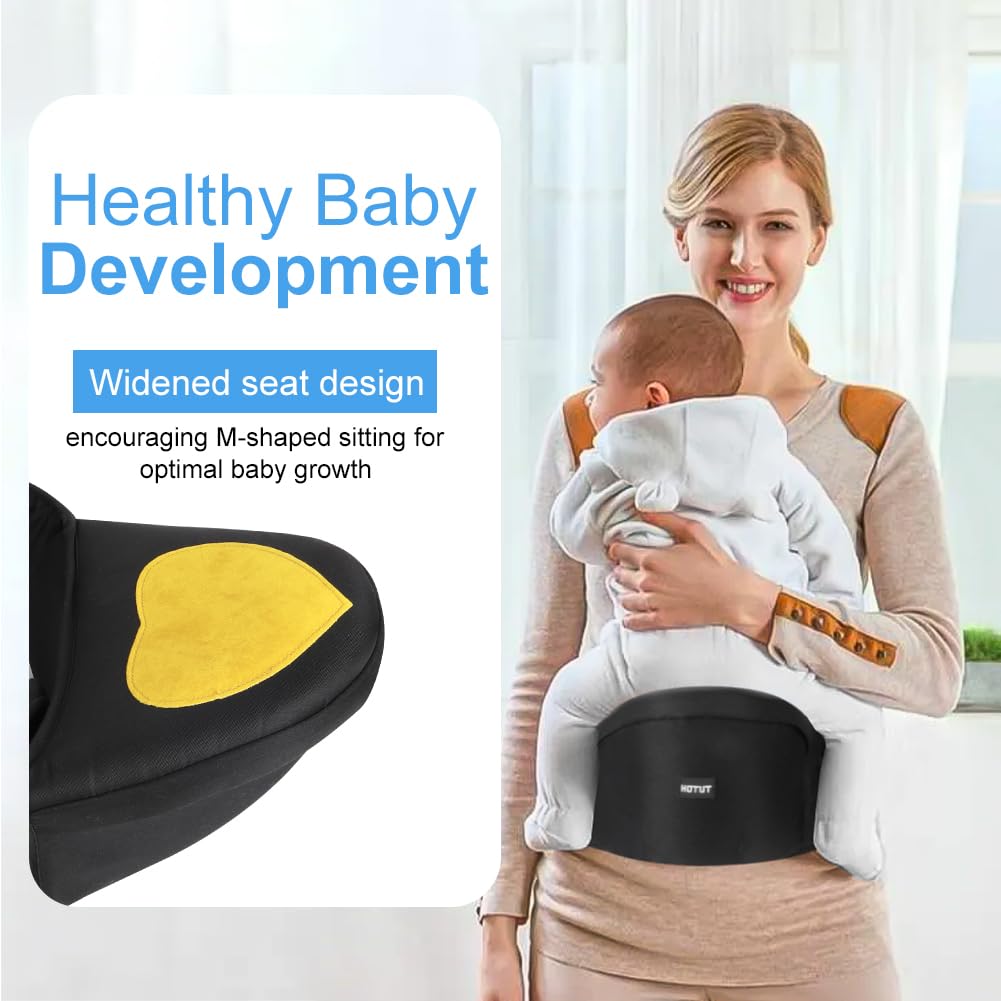 HOTUT Hip Stool and Hip Seat for Babies Ergonomic Baby Carrier with 3D Abdominal Support, 30° Tilt - Image 4