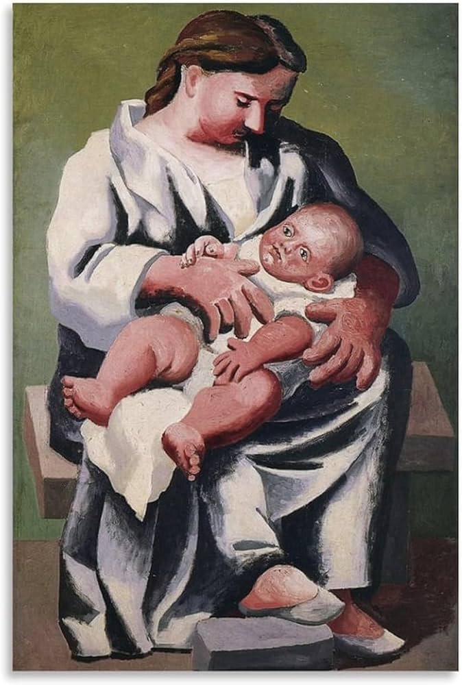 Amazon｜パブロ・ピカソの母と子のポスター抽象的な壁のアートパブロ