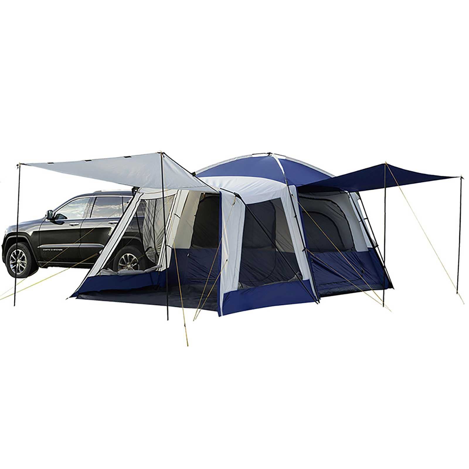 Yiuhhad SUV Tents for Camping, 475cm Quick Build Car Tent Camping, Multifunction Waterproof Foldable Car Awning Tailgate Tent for Car, Easy Storage, 4-6 People
