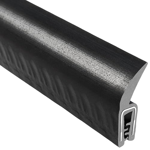 Trim-Lok DDA1501-25 EPDM Dual Durometer RubberMetal Carrier Flap Seal, se adapta al borde 0.040" - 0.100", 0.523" Longitud de la aleta