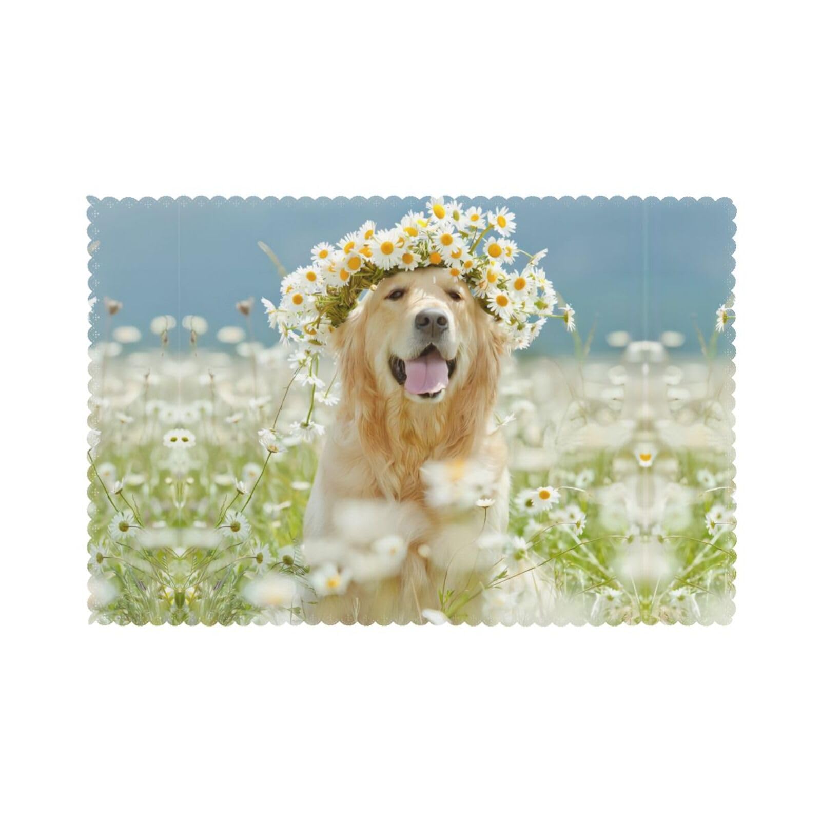 Dog Printed table mat set (6 pieces) - Aesthetic upgrade for family gatherings and hotel banquets