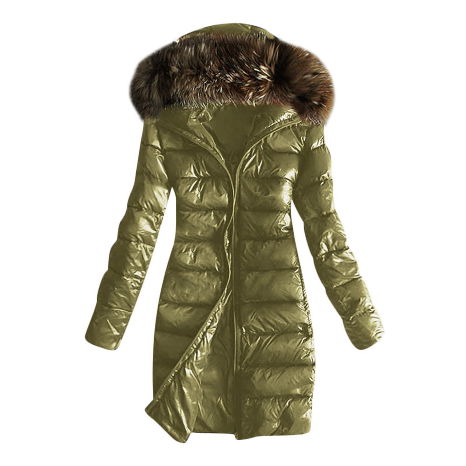 Genérico Abrigo Acolchado Ligero Mujer,Chaqueta SintéTica De Invierno Para Mujer Con Aislamiento De PlumóN Y Capucha Desmontable