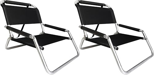 Neso Paquete de 2 sillas de playa  Resistente al agua con correa para el hombro y bolsillo deslizante  Se pliega delgado