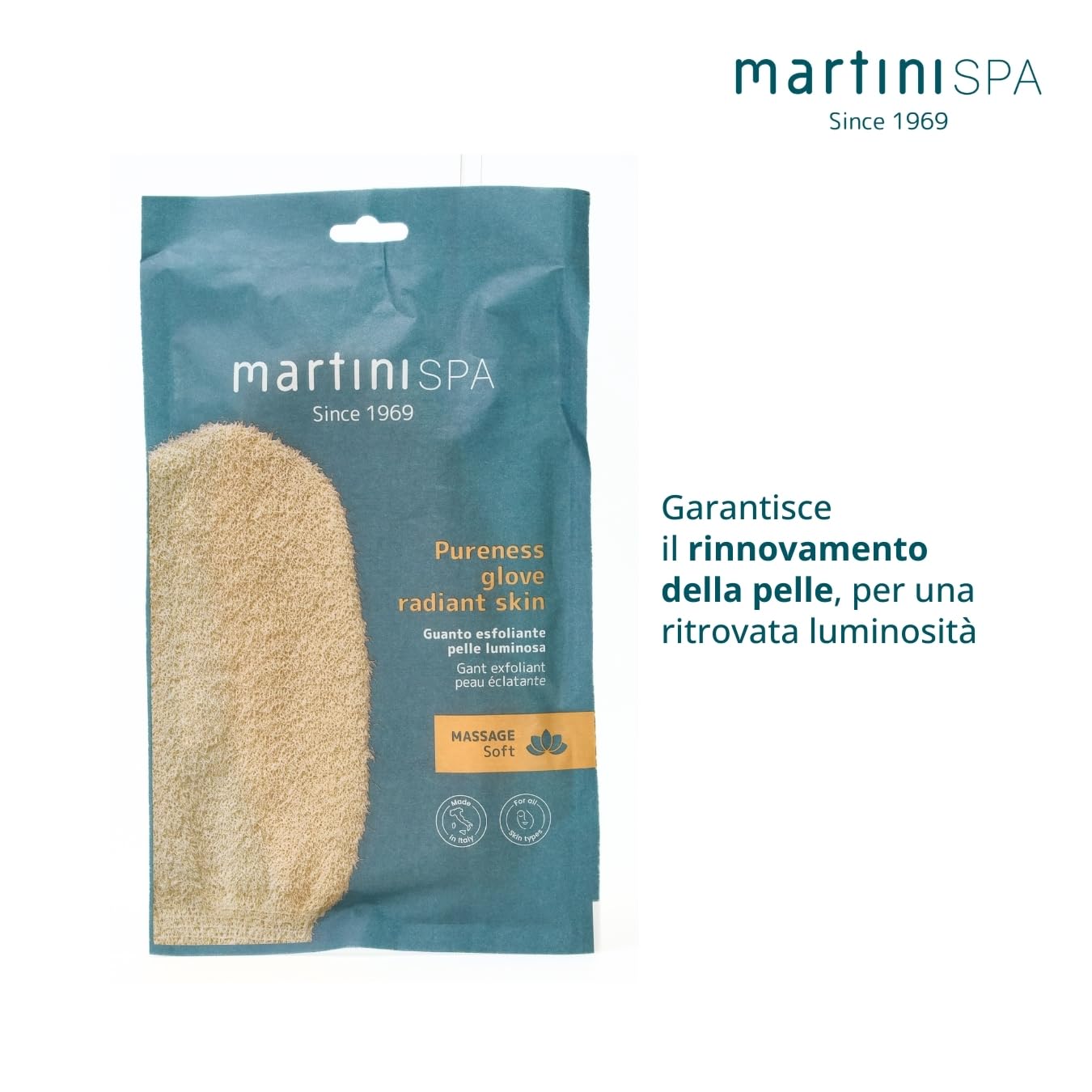 Martini SPA Massage Color Bouton exfoliant fil synthétique 41g 1 unité