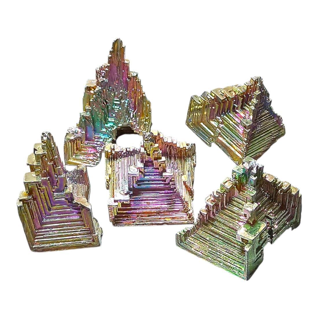 Aldomin Bismuth Crystal Reiki Healing Stone 60-70 Gram 1 Single Stone