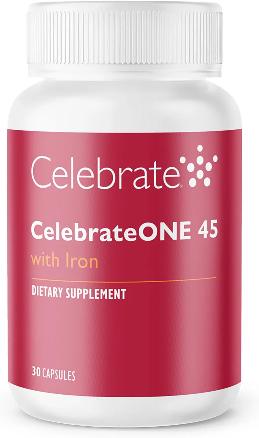Celebrate Vitamins CelebrateONE 45, 45mg Iron - Once Daily Bariatric Multivitamin, Essential Vitamins & Minerals - Gastric Bypass & Sleeve Gastrectomy Supplement (30 Capsules)
