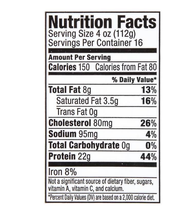 All Natural 93% Lean 7% Fat Lean Ground Turkey , 93% lean ground turkey meat the star of your favorite recipe for a low-fat, gluten-free meal. Always tender and juicy , With 19 grams of protein per serving , Enjoy this family-sized package of fresh turkey meat all year long for family dinners, party appetizers or grilled lunches 3 Pouches .. [ 64 oz , 4 Pound ]