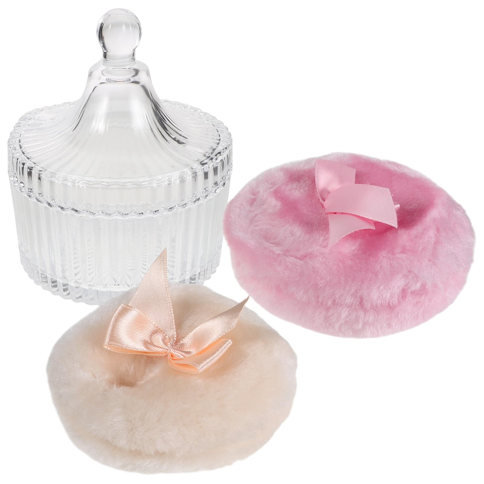 Houppette en peluche pour application précise de poudre bébé avec boîte - 8