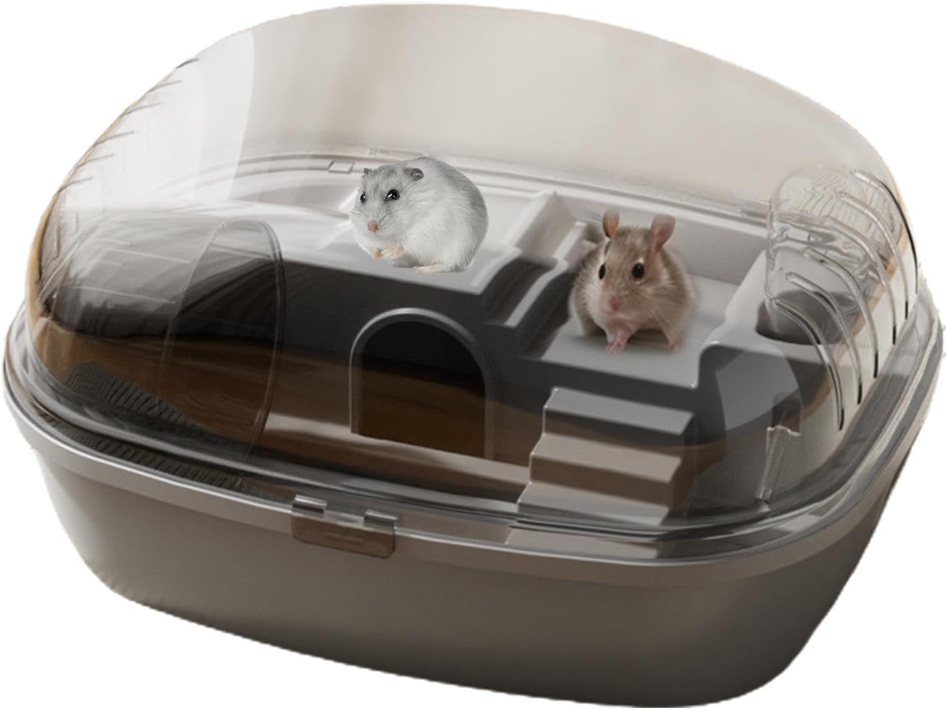 Emily Pets Hamster Cage with Transparent Top – Well-Ventilated Small Animal Habitat for Hamsters, Mice, Gerbils, and Rats – Easy Access & Secure Enclosure (Color May Vary)-image-48