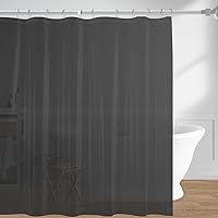 Vista 9 de Downluxe - Forro de cortina para regadera de 72x72 - PEVA transparente. Calibre 3, calibre 8, esmerilado ligero, impermeable, inodoro con orificios