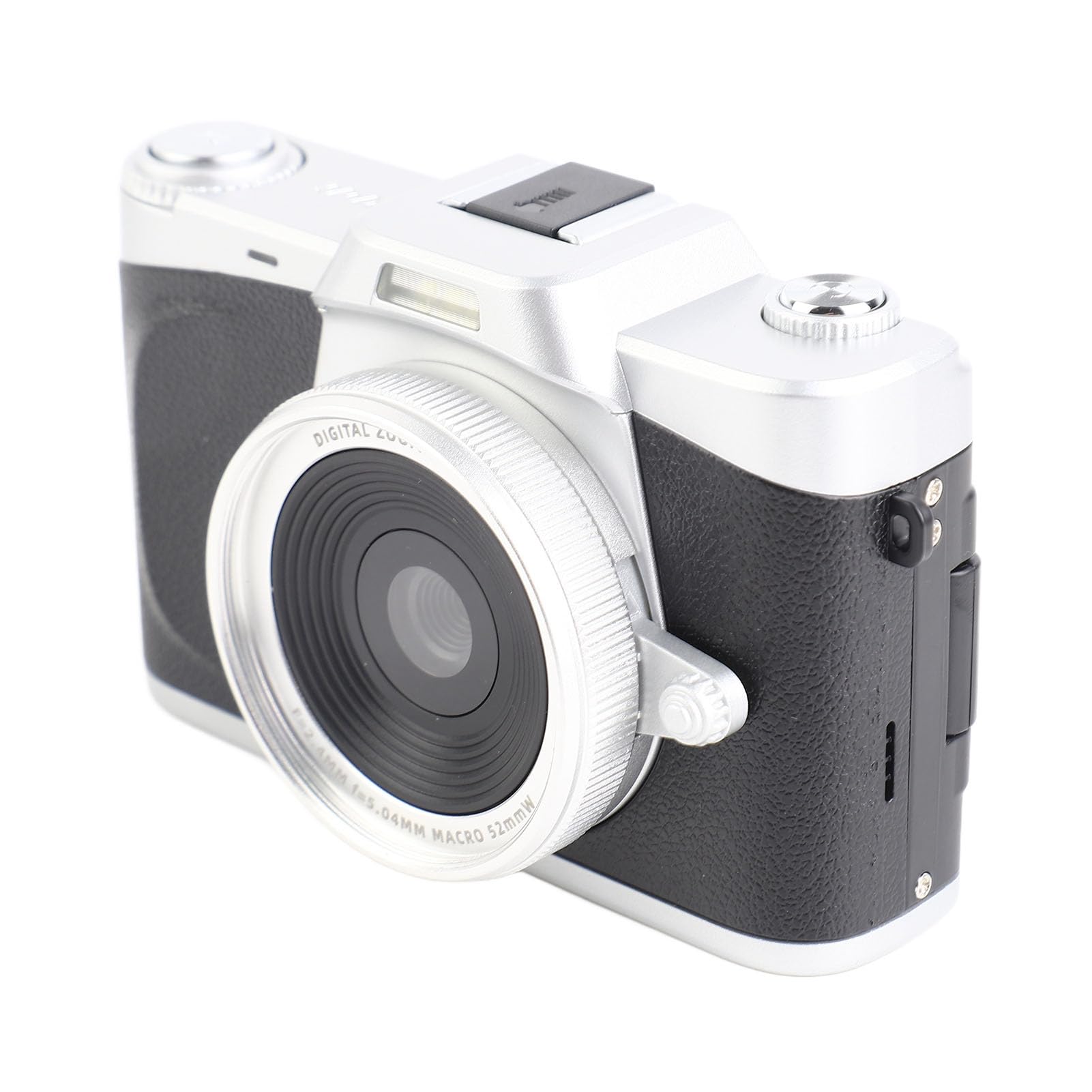 Sxhlseller 64MP 4K Aparat Cyfrowy, Wiele Interfejsów rozszerzeń Funkcja Filtra Kosmetyczna 1200 MAh Smart Cyfrowa Kamera Cyfrowa do Podróży (BLACK)