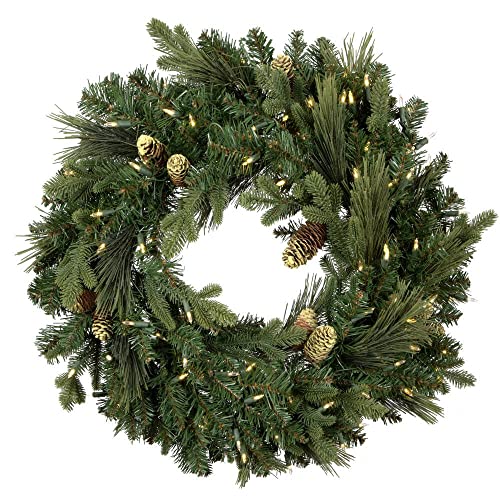 Vickerman DT210637LED 36 Inch Emerald Mixed Fir Artificial Christmas Wreath - Dura-Lit® Led Warm White Mini Lights cover