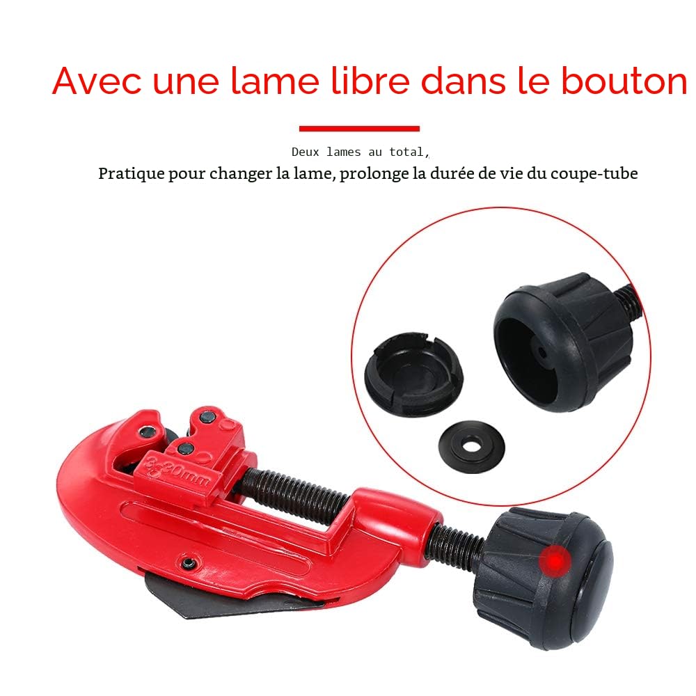 Ensemble d'outils de sertissage de tuyau de frein en cuivre à double évasement avec kit de pinces et coupe-tube pour réfrigération BTMIEY