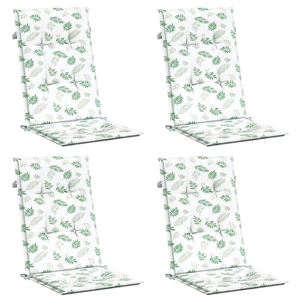 Coussins de chaise à dossier haut galettes de siège anti-glissement jardin et terrasse