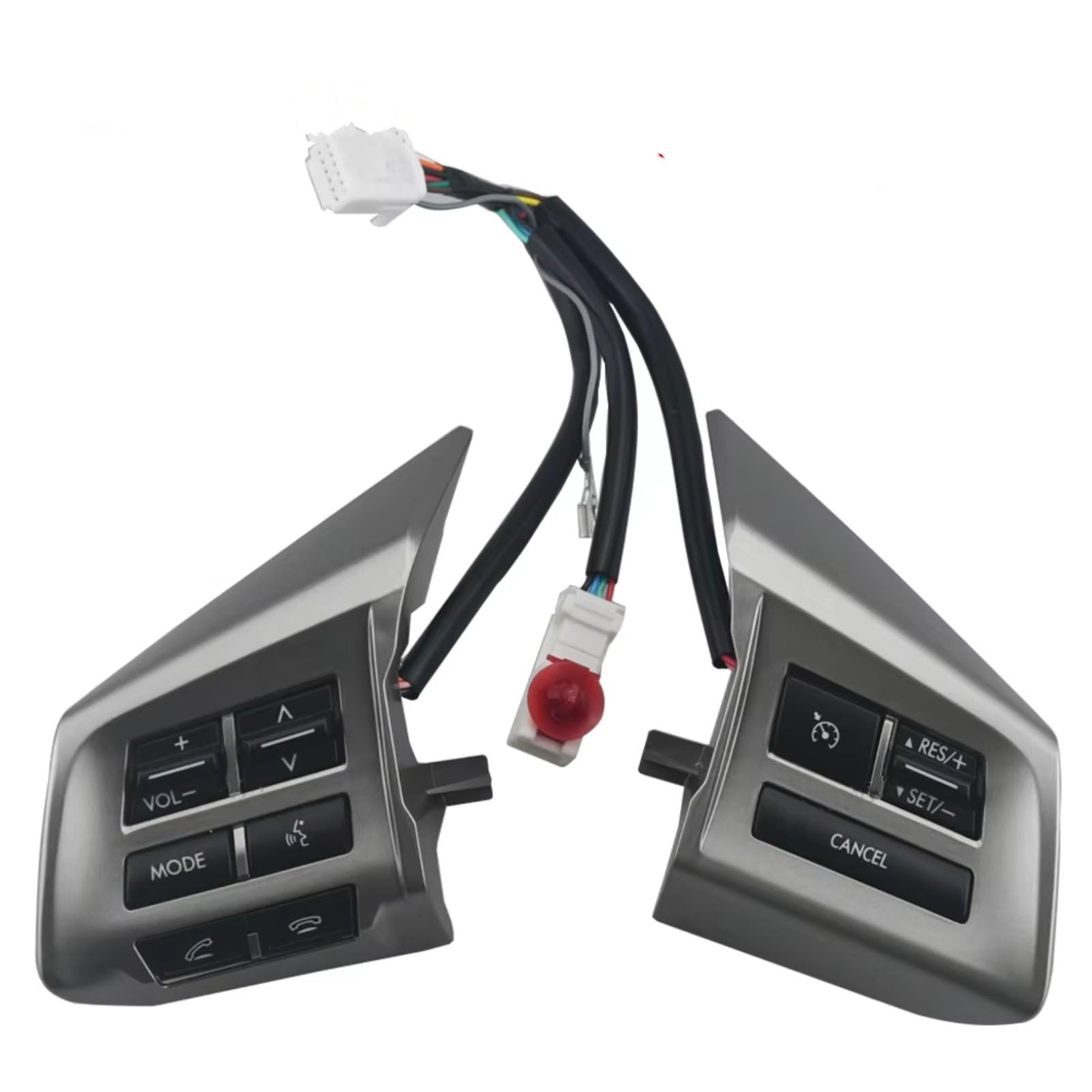 Volante multifunción con botón de control de crucero y cableado gris plata 7