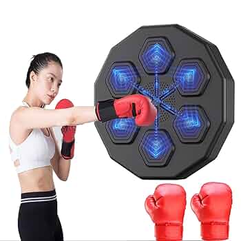 Amazon | 壁掛け音楽ボクシングマシン、電子ライト付き