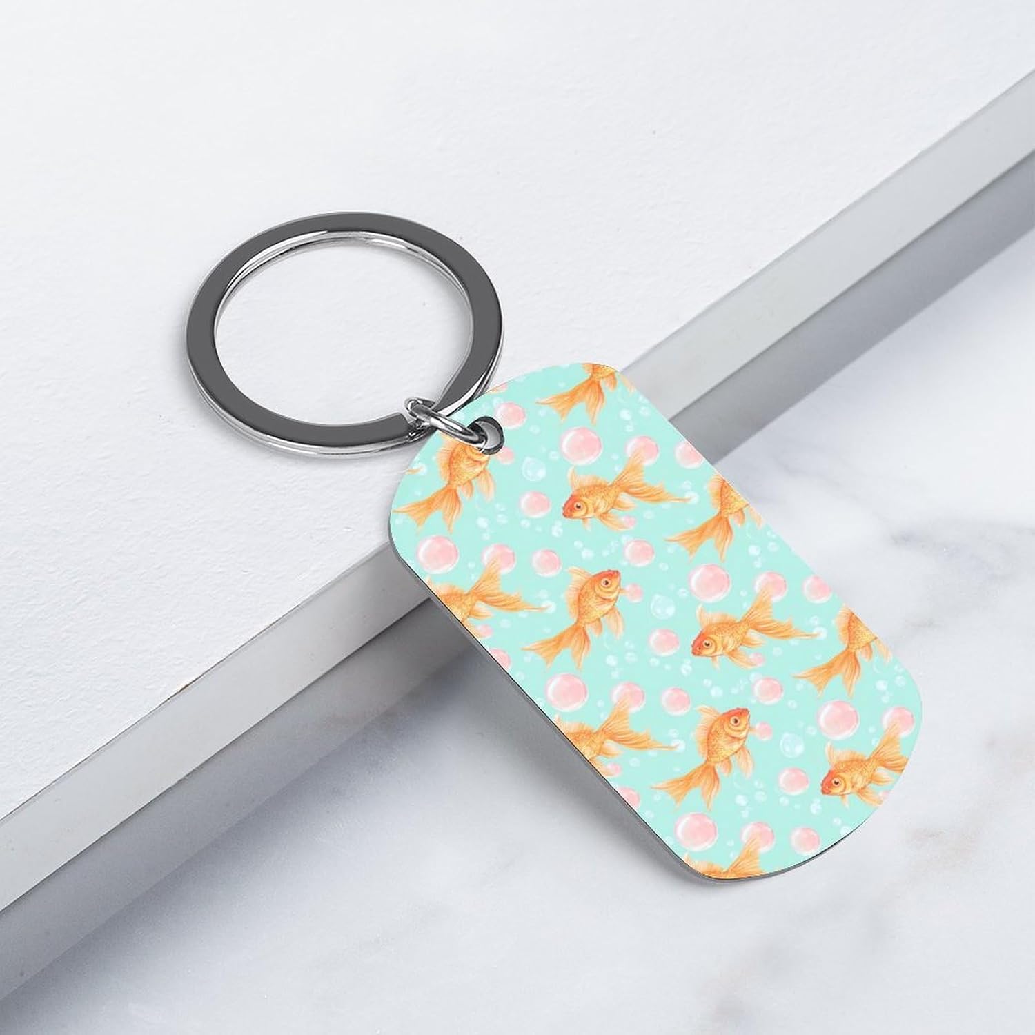 Bubblegum Fish Custom Keychains for Men Women Funny Key Chain Accessory Purse Bag Pet Charms Gifts image 3