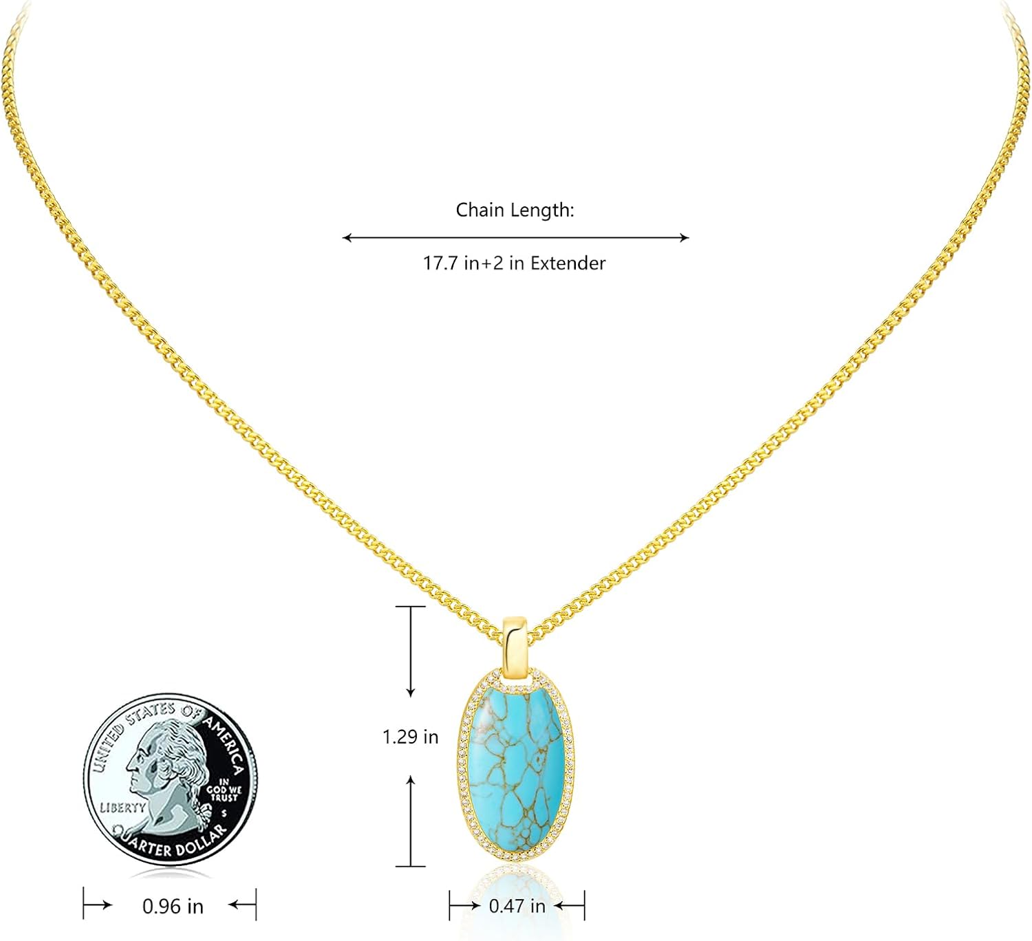 Montana West Wrangler Couture Turquoise Jewelry for Women, Western Jewelry Pendant Necklace, Cowgirl Vintage Western Necklace