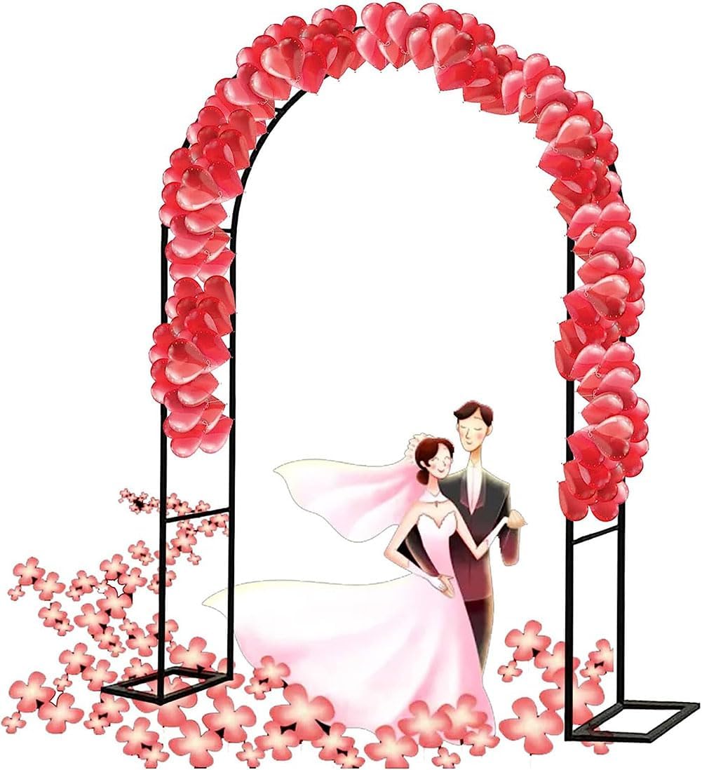 Garden Arch Trellis for Climbing Plants,Garden Arches Metal Strong Waterproof Garden Arch,Easy to Install,Multifunction Rose Arches for Garden,Black,Black,W1.4M*H2.3M