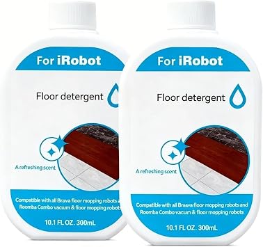 Compatible With Roomba 880 890 650 560, Robot Mop Solution, Hard Floor Cleaner Liquid, Fresh Scent Refill for Vacuums, Streak-Free Shine2PCS