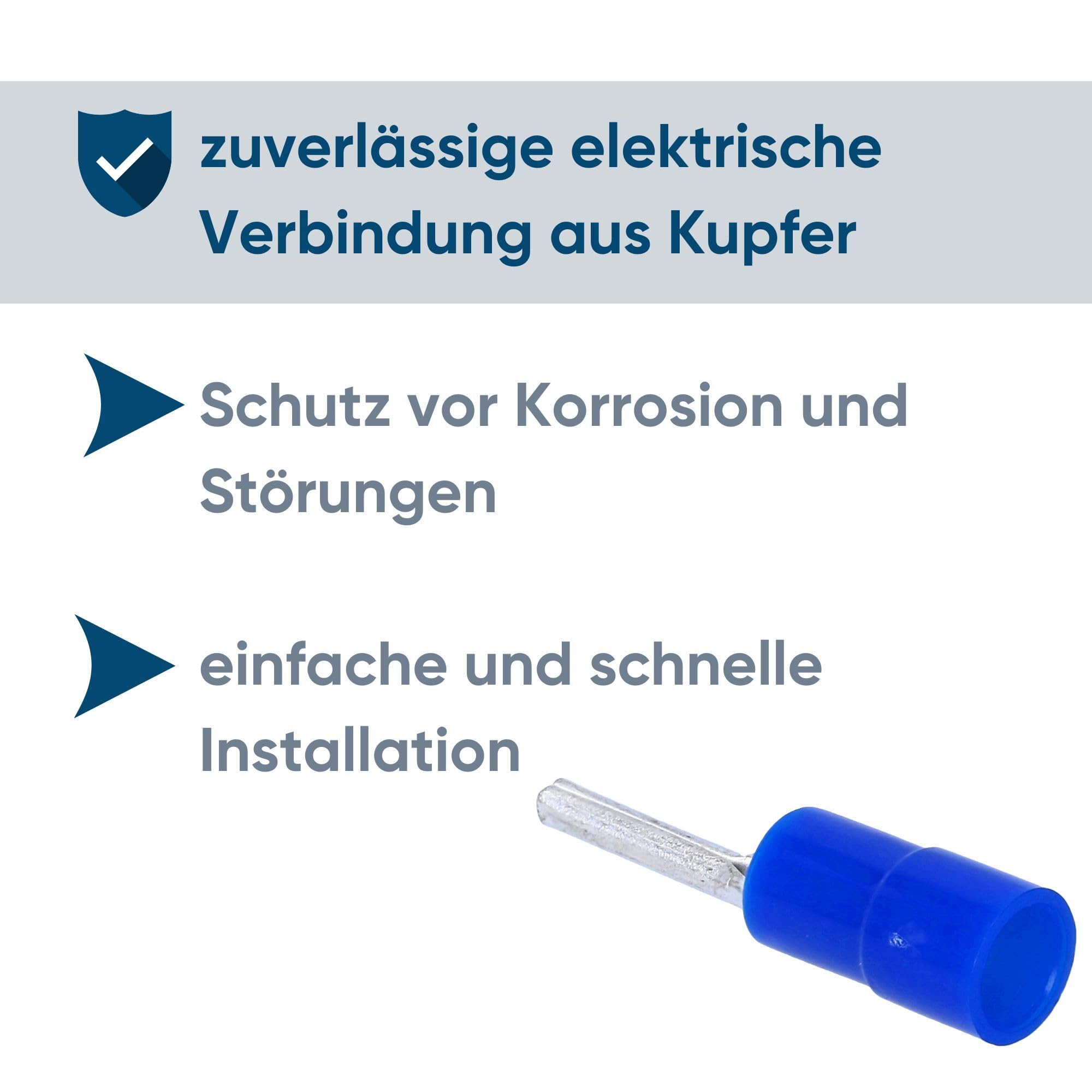 Stift-Kabelschuh isoliert 0,5-1,5 mm² rot günstig online kaufen