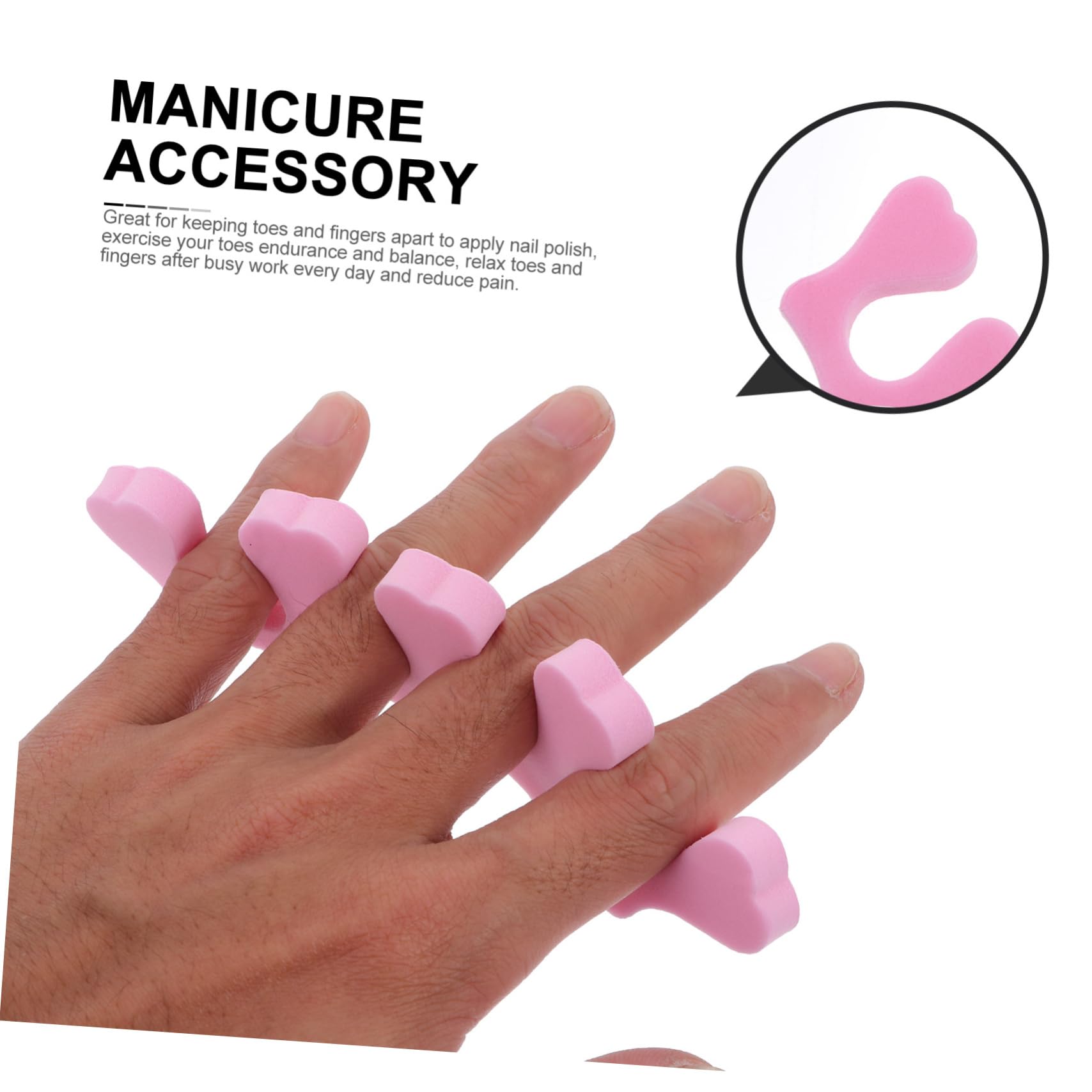 FOYTOKI Manicure Separator Toe Spreader 30pcs Nail Art Divider Toe Stretcher Protects Nail Polish