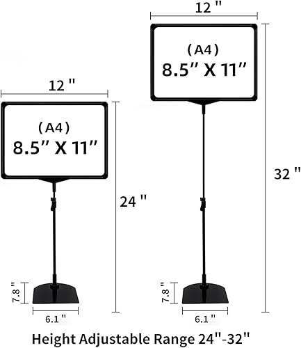 Miniatura 3 de Soporte para letreros,Soporte de letrero para exhibición,Soportes de letreros ajustables para mesa,Soportes de letreros de mesa 8.5 x 11,8 paquetes,