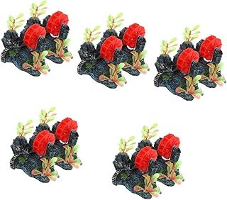 jojofuny 10 Pçs Decoração Veículo Ornamento Paisagismo Aquário Paisagem Montanha Micro Peixe Ornamento Moinho De Vento Simulação Decoração Em Pedra Água Tanque De Roda Artificial