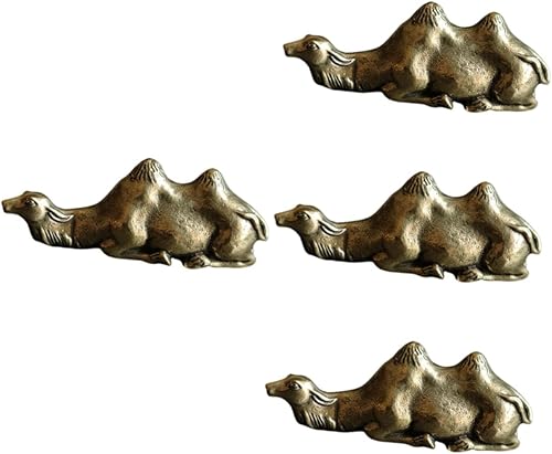 BESTOYARD 4pcs camel pen holder golden girls ornament animal ornamentos nieve globo figurines camello esculturas camello estatua figuras de cristal