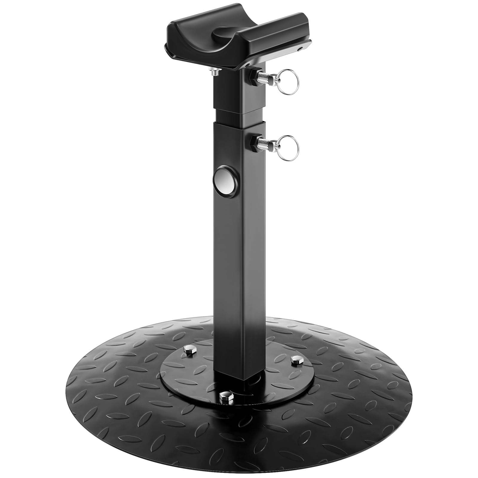 Zonon Metal Adjustable Farrier Stand Blacksmith Farrier Horse Hoof Stand for Horses Black Horse Hoof Trimming Tools (Metal Round Base)