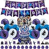 82 Pcs Black Panther Theme Birthday Party Decorations,Party Supply Set for Kids with 1 Happy...
