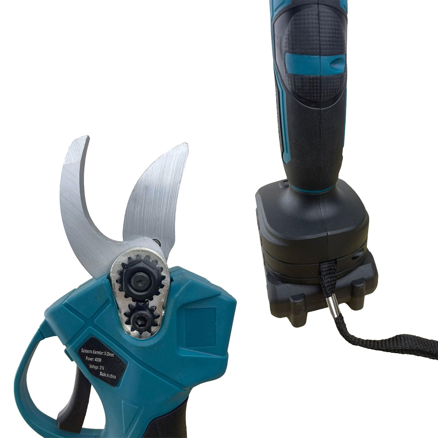 Forbici Potatura a Batteria Taglio 25mm con 2 Batterie da 48V, Cesoie Professionali portatile Elettriche con 2 Batterie Li-ion, e Comoda Valigetta ASSISTENZA IMMEDIATA