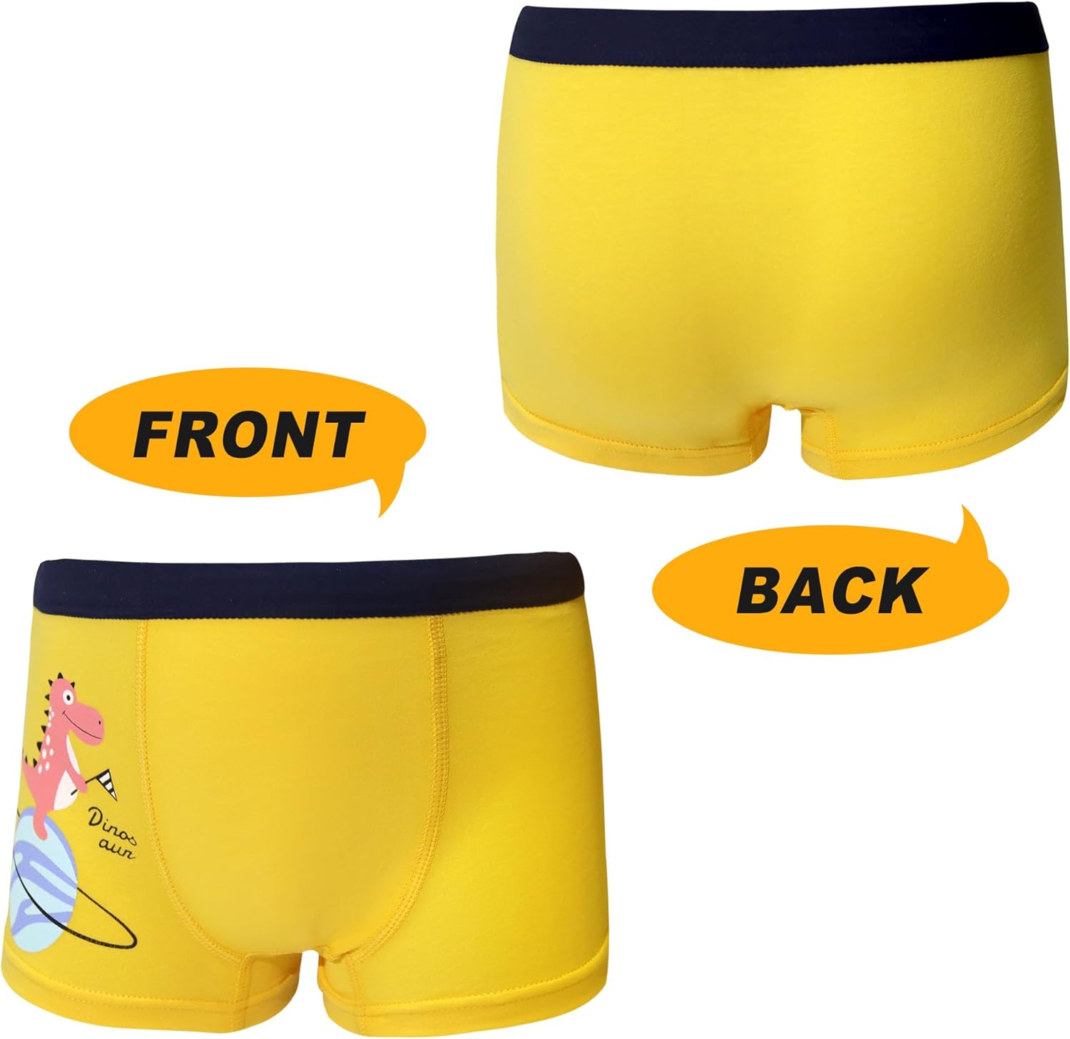 Tphon Boys Boxer Briefs, Toddler Kids Soft Cotton Underwear 4/5 Pairs Little Big Boy Dinosaur Shark Shorts Set - Image 3