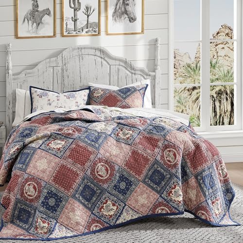 Image of Paseo Road Tasha Polizzi Patchwork Bandana 3 Piece King Cotton Quilt Set
