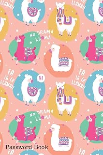 Password Book: Include Alphabetical Index With Seamless Pattern No Drama Llama