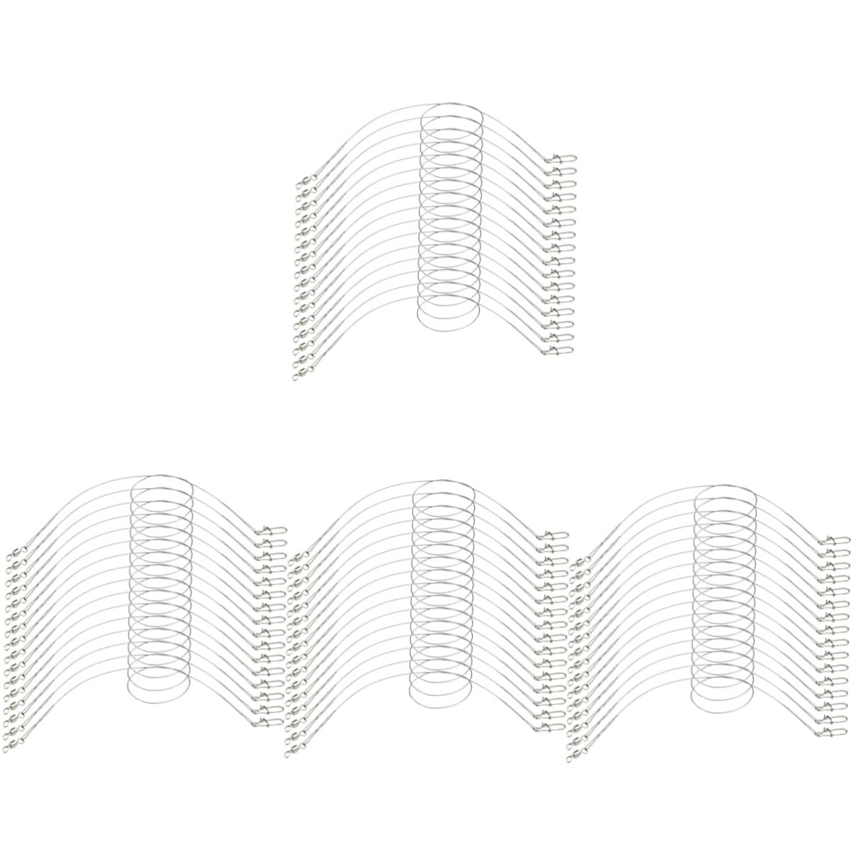 GANAZONO 4sets Sturdy Metal Wire Swivel Design Saltwater Fishing Tackle 24pcs*4