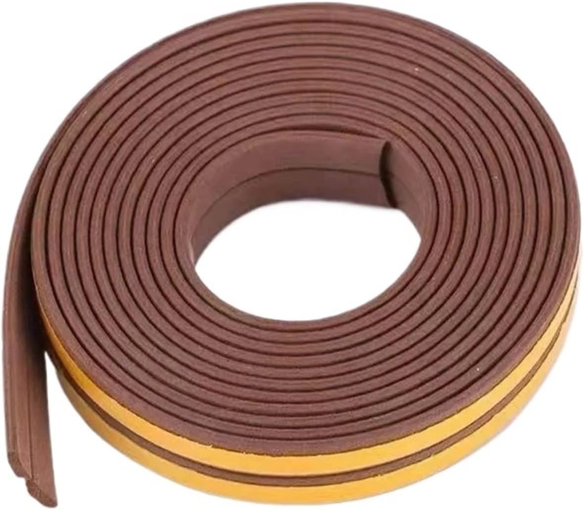 5M Door Window Seal Strip Self-Adhesive Acoustic Foam Sealing Strip Tape Insulation Windproof Rubber Weatherstrip(Black,5M_P)