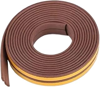 5M Tür Fenster Dichtung Streifen Selbst-adhesive Akustikschaum Dichtung Streifen Band Isolierung Winddicht Gummi Weathers(White,P)