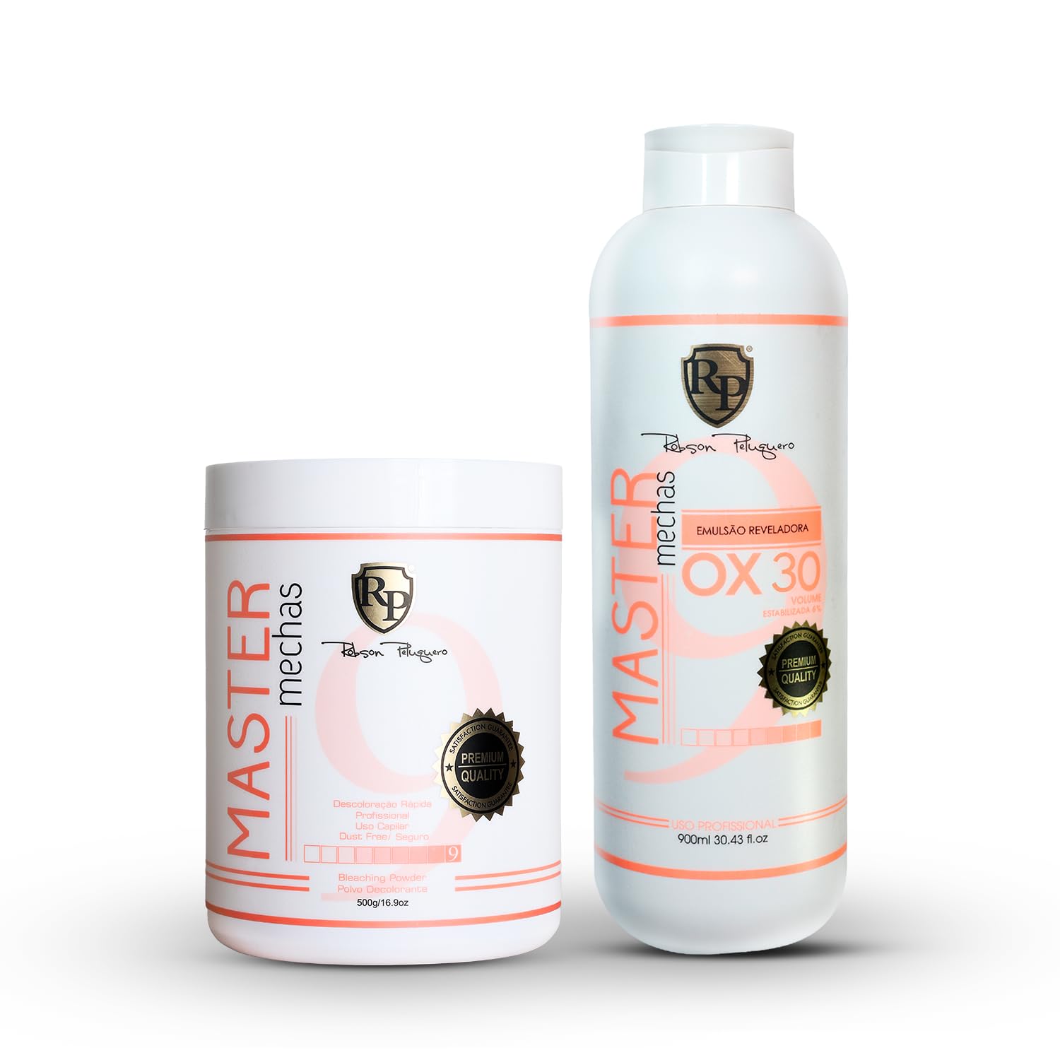 Master Mechas Hair Bleach Kit | 500g Dust-Free Powder + 900mL OX 30 Vol Developer | Highlights, Bleach Hair & All Lightening Techniques | Professional Ingredients & Softening Agents