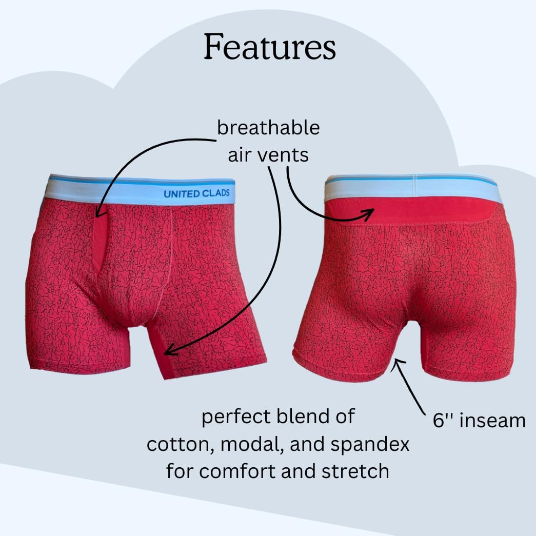 Men's Premium Quality Classic Fit Boxer Briefs - 6 inch Inseam - 3 Pack - Image 4