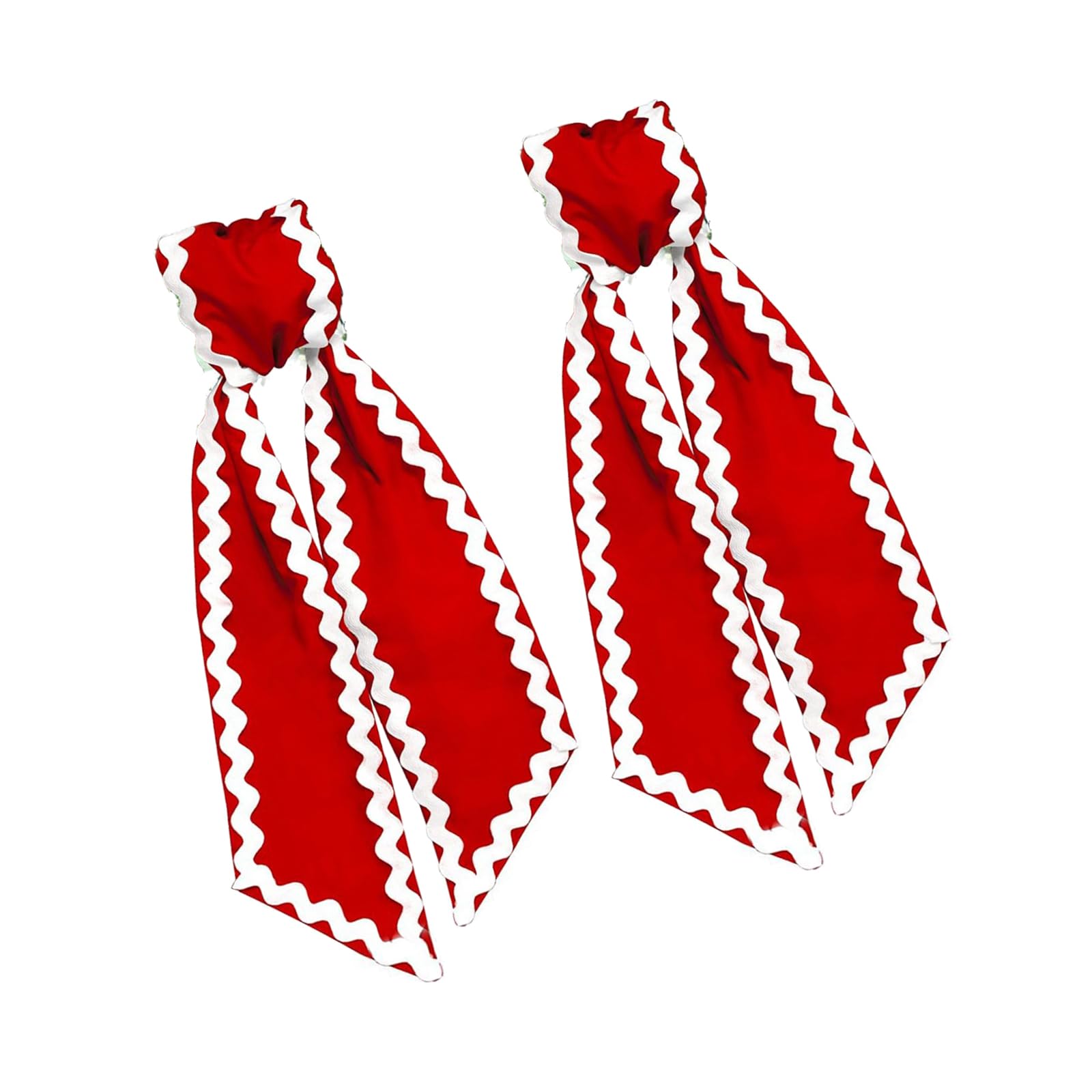 NVOQILIN Of 2 Scalloped Wreath Sashes for Front Door Garland Ribbon Accessories for Yard Doorway Outdoor Indoor Bowknot Decors Wreath Sashes