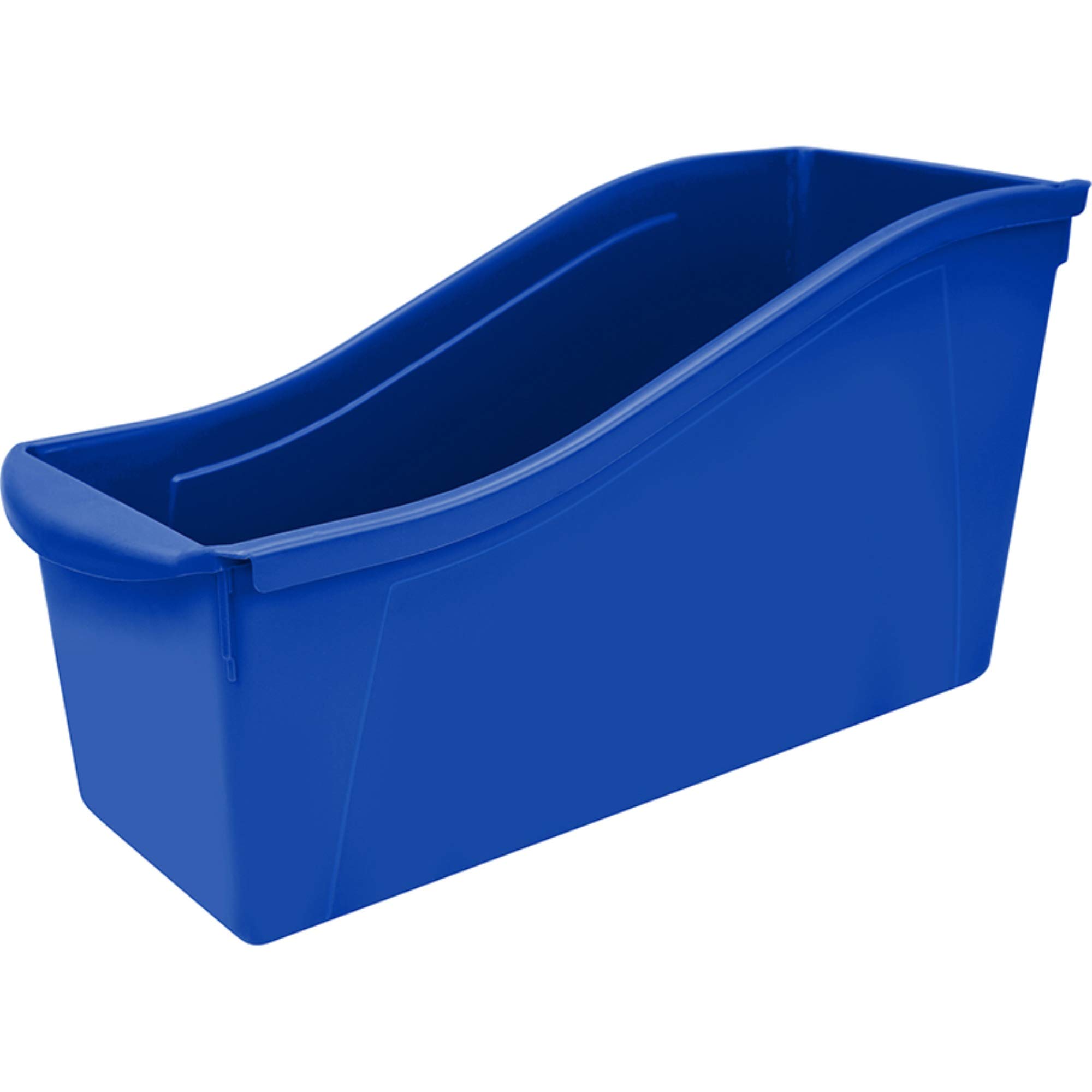 Photo 1 of Storex Interlocking Book Bin, Large, 14-1/4 x 5-1/4 x 7 Inches, Blue