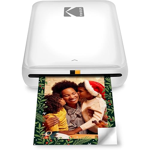 KODAK Step Instant Smartphone Photo Printer - Portable Mini Color Wireless Mobile Printer - Zink 2x3” Sticky-Back Photos - Bluetooth Compatible with iOS & Android Devices - Fun Editing App - White