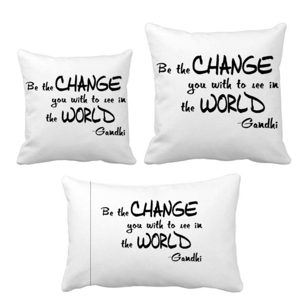Coussin d'intérieur citation Be Change, l'élégance d'une déco inspirante chez soi.