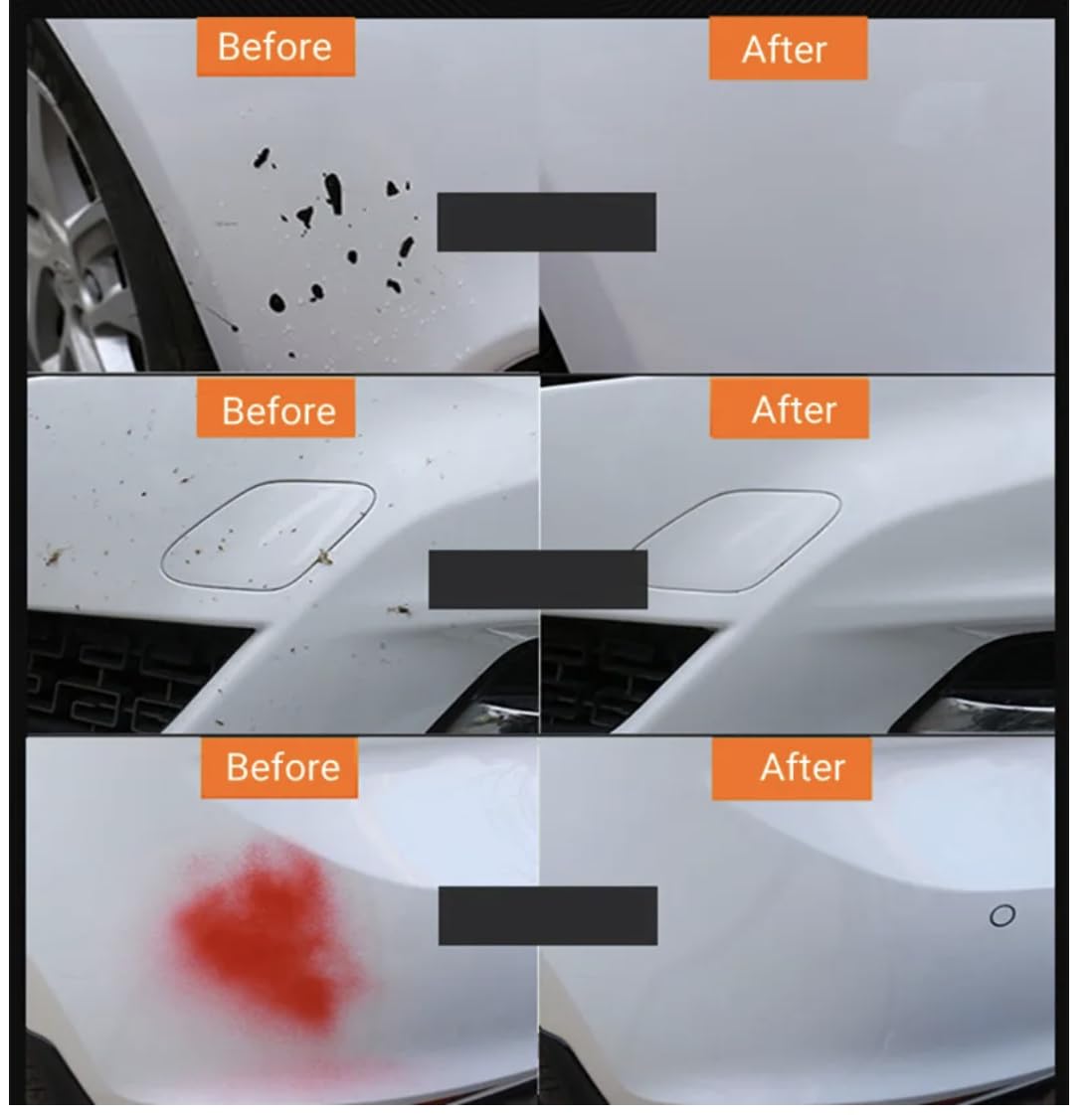 Argilla, plastilina professionale per la pulizia della vernice e della pulizia dei cerchioni, pulizia auto per la cura della vernice, pulizia dei cerchioni, vetro polacco (arancione)