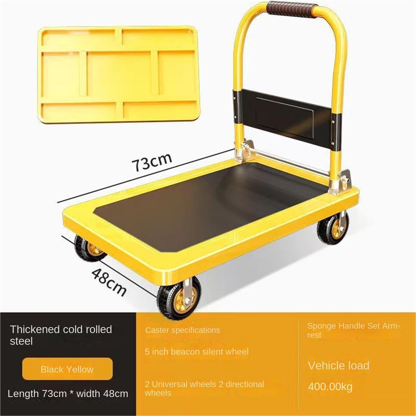 Transportkarre Hubwagen Plattformwagen, Schwerlastwagen, Handwagen, Schubkarre Transporthilfe
