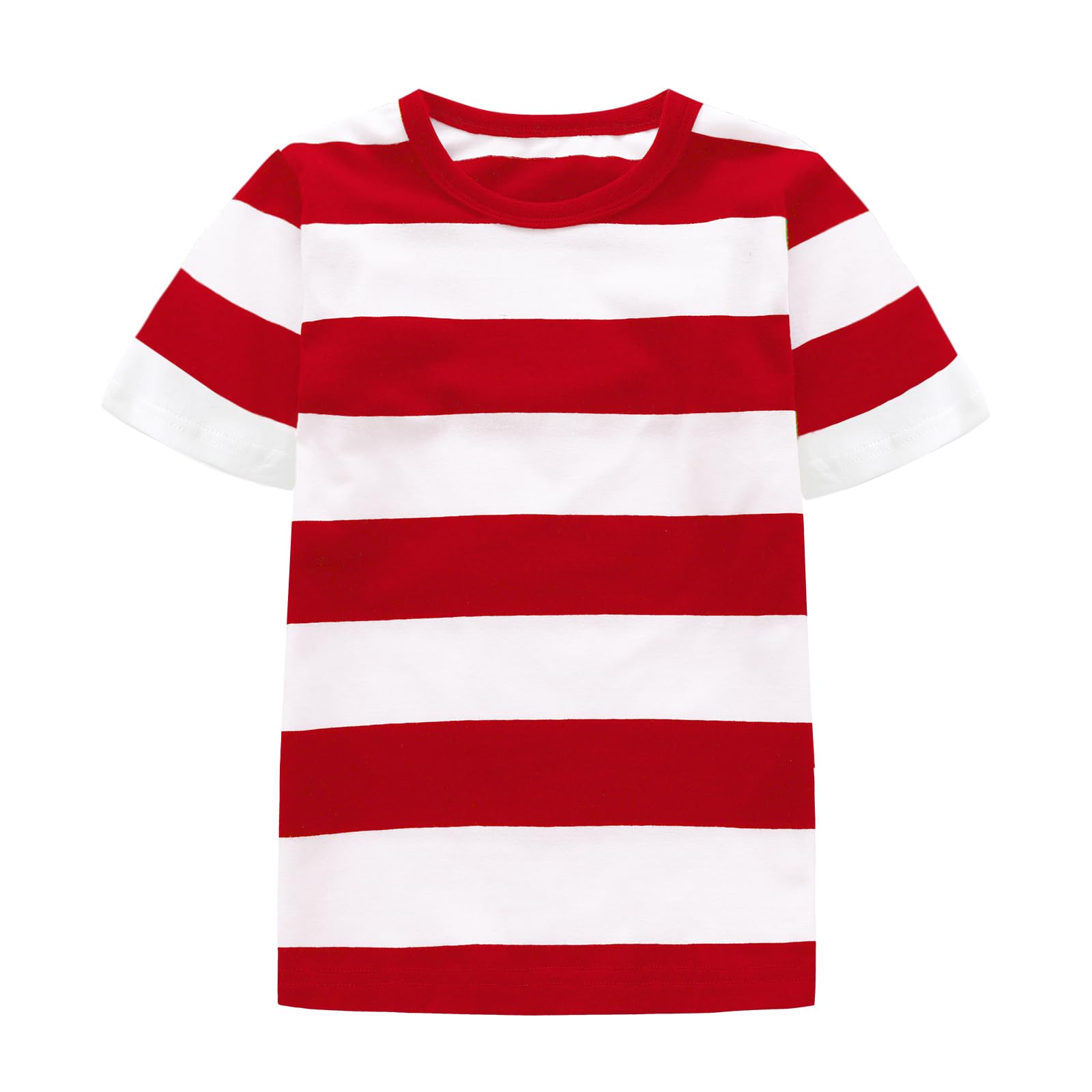 Boys Rainbow Striped Shirts for Kids Cotton Long Sleeve T-Shirts O-Neck Tops